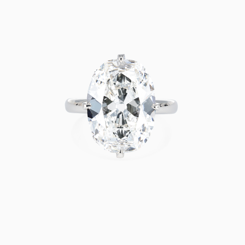 7-Carat Lab-Grown Cushion Brilliant Diamond Hidden Halo Engagement Ring